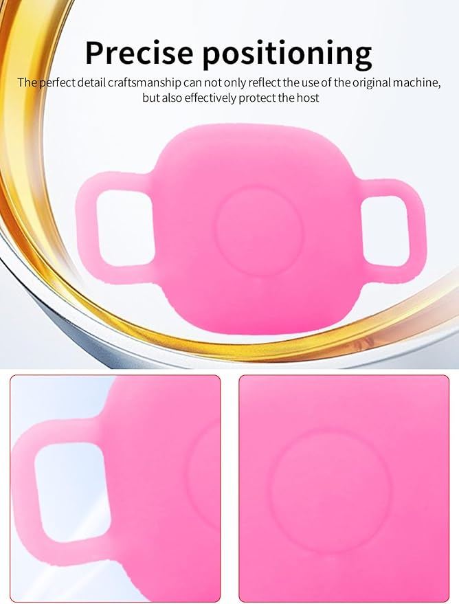 Case for Tile by Life360 Mate (2024) Bluetooth Tracker for Dog, Cat, Pets, Soft Silicone Protective Portable Scratch Shock Resistant,1 Luminous Pink+1 Luminous Blue.