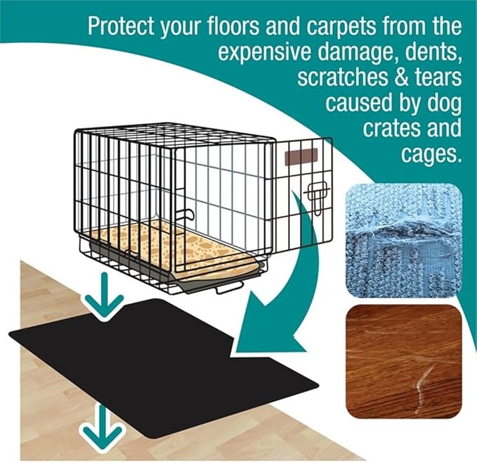 Floortex P-Tex Polypropylene Pet Crate Floor Protection Mat - Medium - 20" x 26"