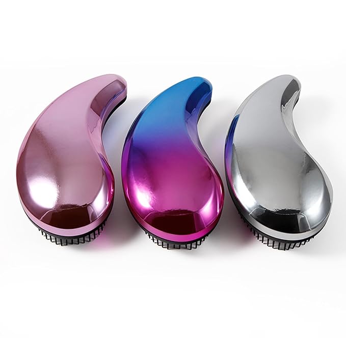 Small Dog Brush- Grooming Tool for Teddy, Yorkies, Maltese, Shih Tzu, Chihuahua - Puppy Hair Brush (Electroplating Purple)