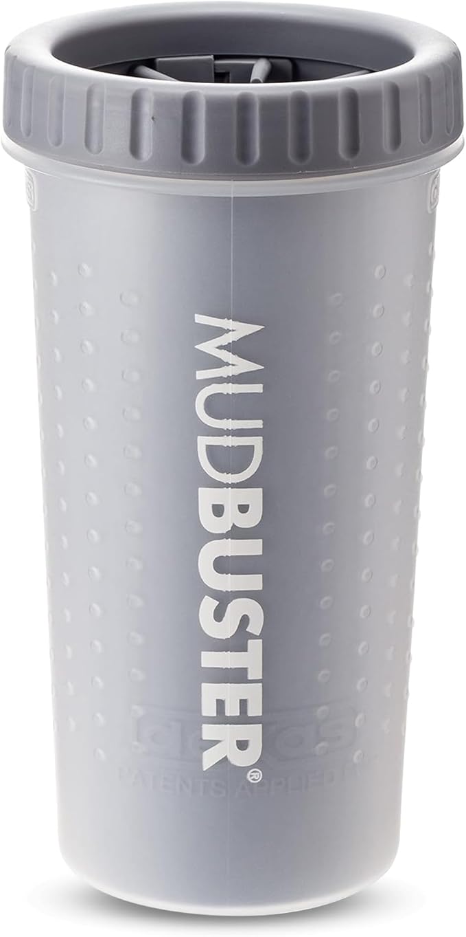 Dexas MudBuster Portable Dog Paw Cleaner, Premium Quality Large Gray Pet Accessory