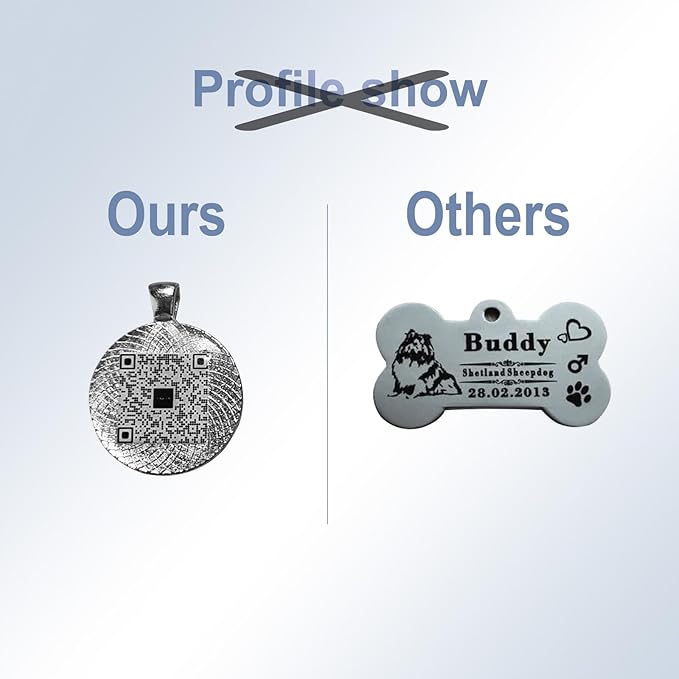Pet Name Tags Personalized, ID Tags DIY kit for Dog&Cat, Customered Dog Tags with QR Code | Dynamic Profiles | Privacy Protected | Souvenir | with Rings (Heart)