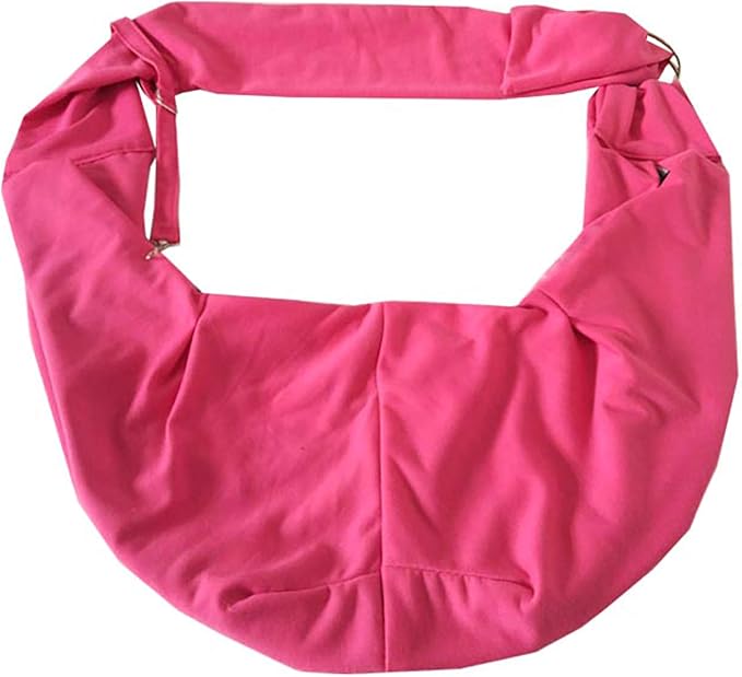 Surblue Pet Sling Carrier Bag with Hands-Free Reversible Belts, Safe Comfortable Adjustable Crossbody Shoulder Outdoor Travel Pet Tote Suitable for Small Dog Cat Puppy up to 12 lb (New Rose)