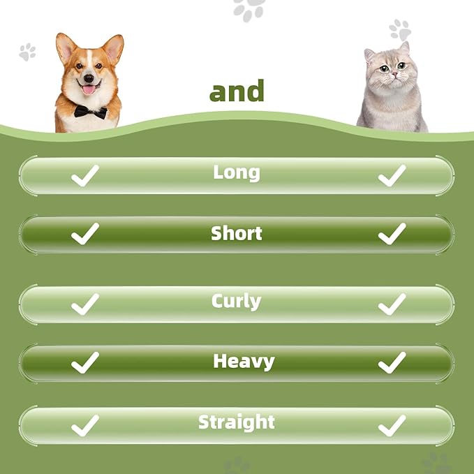Self Cleaning Brush for Dog: Cat Slicker Brush with Release Button - Pet Shedding Brushes for Long and Short Hair - Remove Loose Undercoat