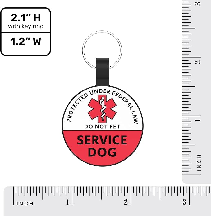 MYLUCKYTAG Silicone QR Code Service Dog Tag - Pet Online Profile - Scan QR Receive Instant Pet Location Alert Email