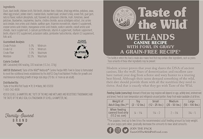 Taste Of The Wild Fowl Dog Food, 13.2-Ounce