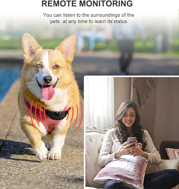 Bundle Pack Q68 PET Tracker- Waterproof,Unlimited Range,LED Collar,SIM Card with Free 1 Month Trial Everything Included (Medium, RED)