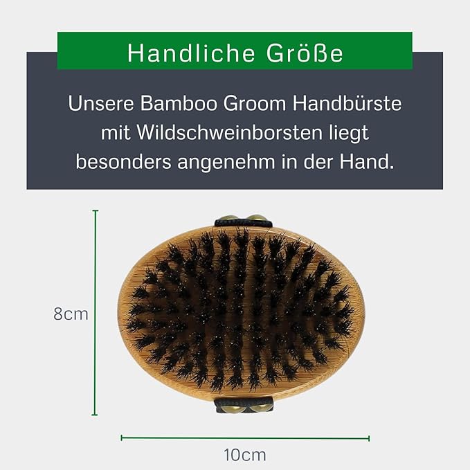 Palm Brush with Boar Bristles for Pets