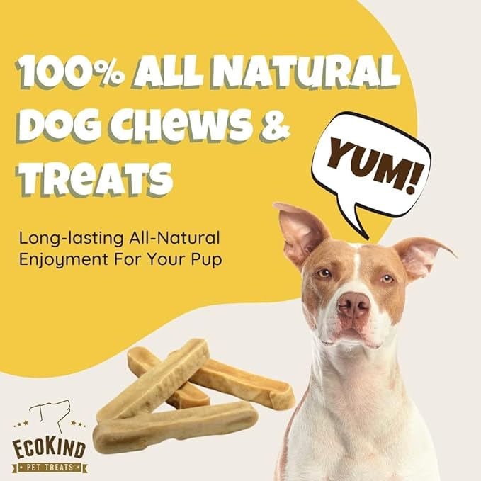 EcoKind Premium Gold Yak Cheese Himalayan Dog Chews, Healthy Dog Treats for Small Dogs, High Protein, All Natural, Long-Lasting Chew, Small - 16 Chews