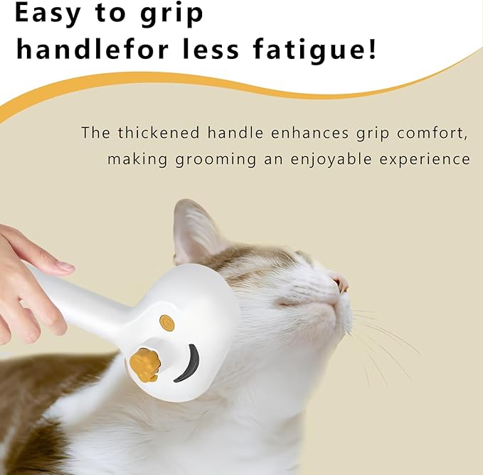 Pet Steam Brush for Dog & Cat – 3-in-1 Spray Hair Removal Comb – Steam for Shedding & Grooming – Water Brush for Long & Short Haired Pets – Spritz Defur Comb – Includes Waterless Shampoo