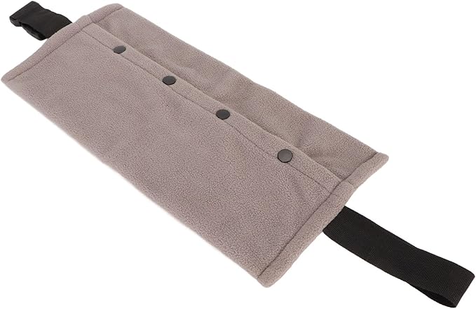 Reptile Sling Carrier, Soft and Comfortable Material Adjustable Strap Bearded Dragon Sling for Outdoor Travel Walking Rest (Grey)