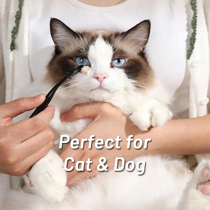 Dog and Cat Eye Powder Brush - 4 Pack Tear Stain Remover Brush with Washable Fiber Ergonomic Handle (4 Pack)