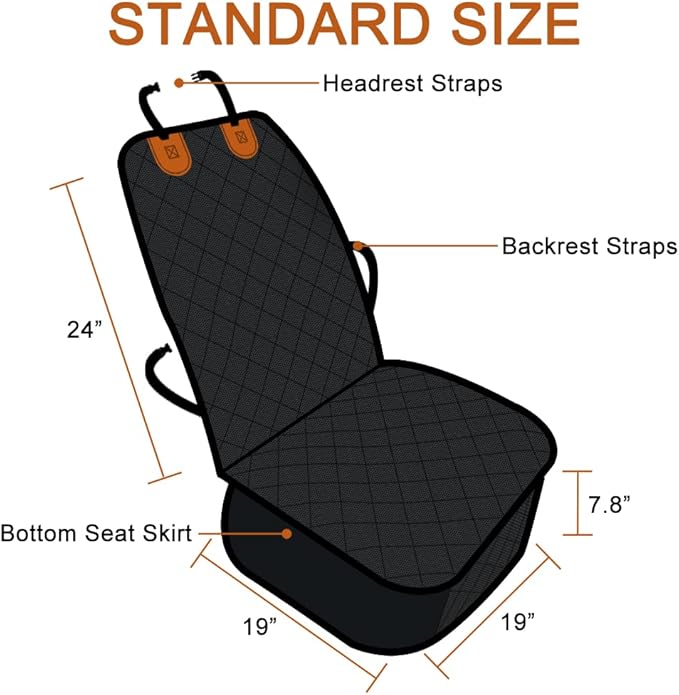 Paw Jamboree Car Front Seat Covers for Dogs Scratch-Proof Pet Car Seat Cover Front Seat Non-Slip Car Seat Protector for Dogs Car Seat Cover for Dogs Bucket Seat Cover for Dog for Trucks, Cars & SUVs