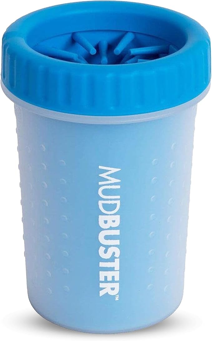 Dexas MudBuster Portable Dog Paw Washer/Paw Cleaner, Medium, Pro Blue