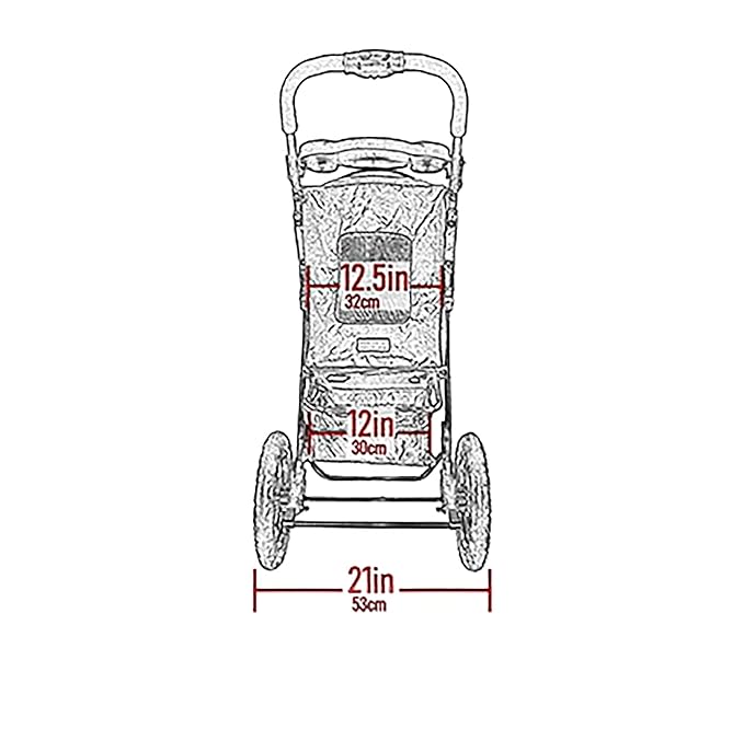Pet Gear No-Zip Jogger Pet Stroller for Cats/Dogs, Zipperless Entry, Airless Tires, Easy One-Hand Fold, Cup Holder + Storage Basket