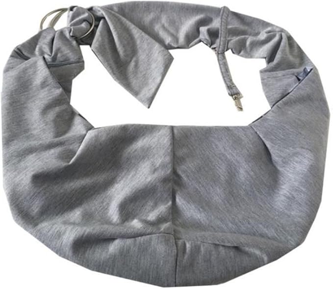 Surblue Pet Sling Carrier Bag with Hands-Free Reversible Belts, Safe Comfortable Adjustable Crossbody Shoulder Outdoor Travel Pet Tote Suitable for Small Dog Cat Puppy up to 12 lb (Grey)