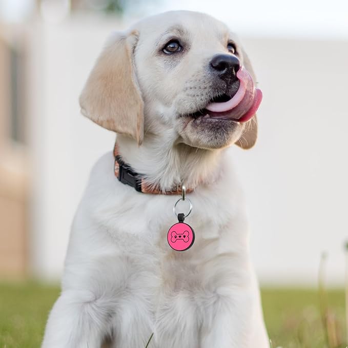 MYLUCKYTAG Silent Silicone QR Code Pet ID Tags Dog Tags - Pet Online Profile - Scan QR Receive Instant Pet Location Alert Email