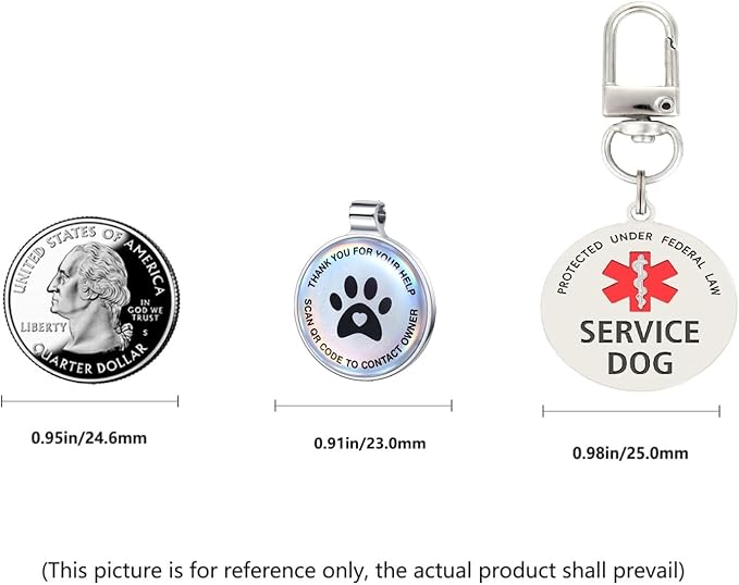 Dog Tags Personalized QR Code and Do Not Pet Dog Tags, Modifiable Pet Online Profile, Multiple Emergency Contact, Scan QR Code Send Pet GPS Location Email