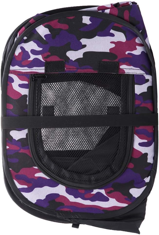 Portable Pet Playpen, 28.3" Foldable Dog Playpen for Dogie Kitten Rabbit, Exercise Playpen Tent Indoor/Outdoor Use (Violet)