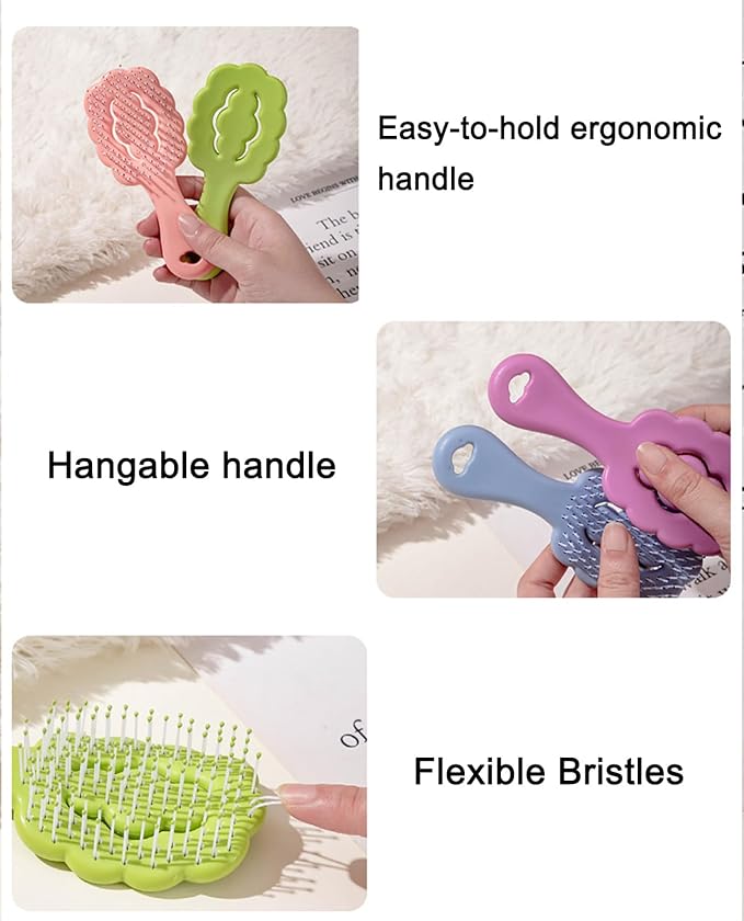 Cloud Shape Small Dog Grooming Brush - Ideal Puppy Hair Brushes for Maltese and Small Breeds- Perfect for Shih Tzus, Yorkies, and Maltipoos - (Blue)