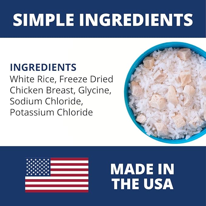 Under the Weather Bland Diet for Dogs | Easy to Digest for Sick Dogs | Always Be Ready | Contains Electrolytes - All Natural Freeze Dried 100% Human Grade Meats | 2 Pack - Chicken, Rice - 6oz
