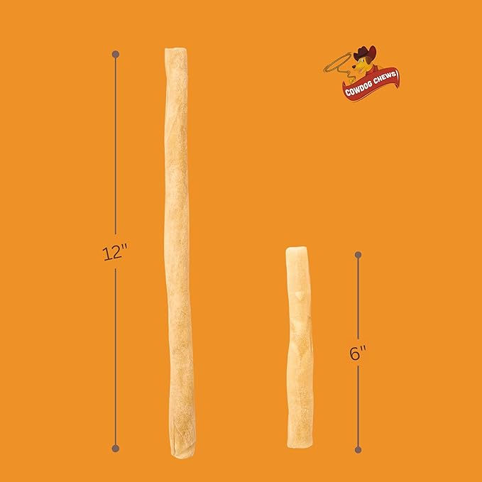 Collagen Sticks 6" (12 Pack) - Odor-Free, All Natural Collagen Dog Chews for Healthy Joints, Skin & Coat. Best Rawhide and Bully Stick Alternative Filled with Beefhide Goodness.