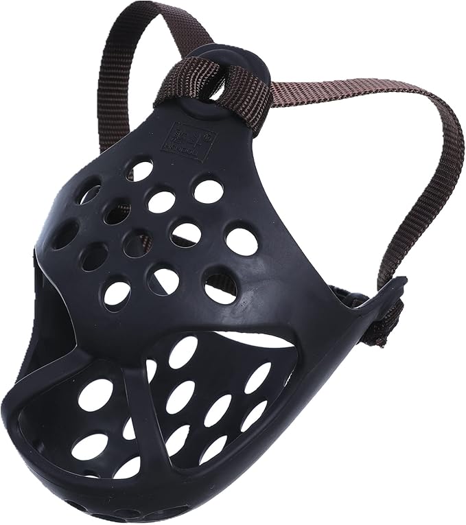 Short Snout Dog Muzzles,Soft Silicone Adjustable Breathable Bulldog Muzzle for Biting Chewing Barking Training,Ideal for Flat-Faced Dogs (Large/15-17" (Pack of 1), Black)