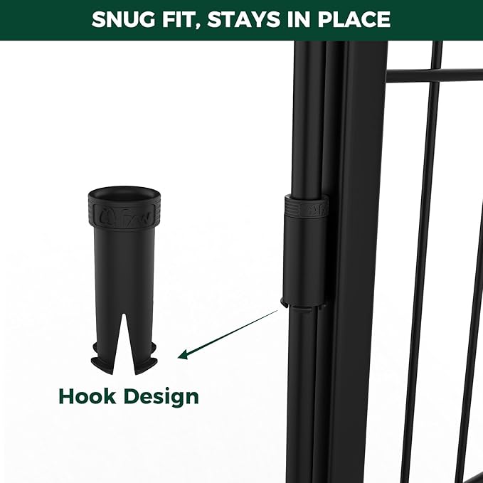 FXW 32 Pieces Muffler Tubes, Compatible with FXW Rollick/Instant Dog Playpen (Replacement for HomePlus/Dog Gate), Black │ Patented