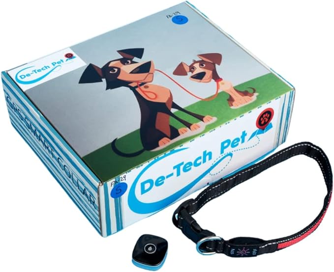 Bundle Pack Q68 PET Tracker- Waterproof,Unlimited Range,LED Collar,SIM Card with Free 1 Month Trial Everything Included (Medium, RED)