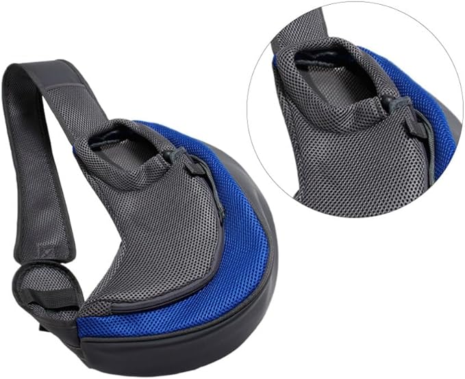 Mipcase Puppy Harness Cross-Body Pet Single Dogs L Shoulder Blue Size Bag Carriers Dark for Sling Small Cats Polyester Carrying Hand Carrier Travel Small Dog Harness