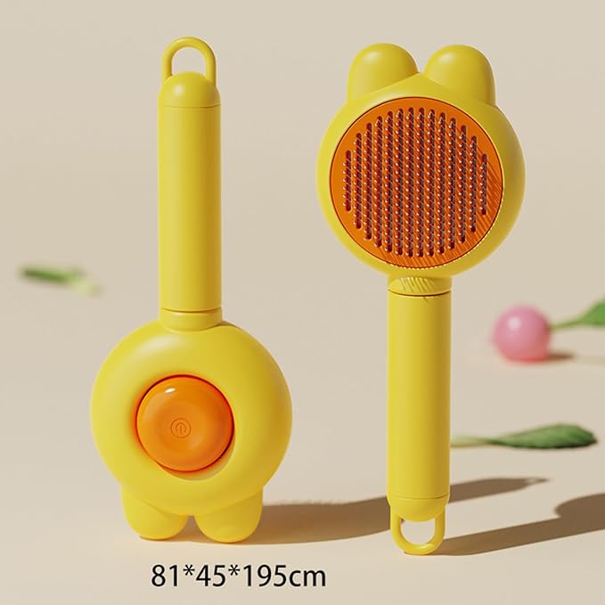 Premium Universal Pet Grooming Brush with Stainless Steel Pins Ideal for All Breeds Long Short Haired Cat and Dog,Ergonomic All-in-One Reduces Tanglesand PromotesHealthy Coat with Gentle (Yellow)