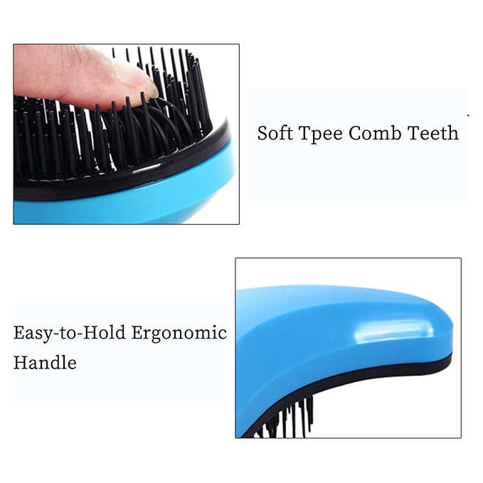 Small Dog Brush- Grooming Tool for Teddy, Yorkies, Maltese, Shih Tzu, Chihuahua - Puppy Hair Brush (Blue)