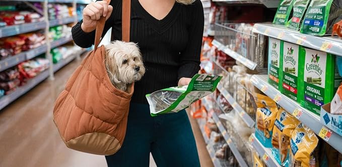 Purse Carrier for Small Dogs, Cozy Plush Pet Carrier Purse, Secure Harness Clip, Lightweight Dog Tote Bag Carrier for Small Dogs and Puppies