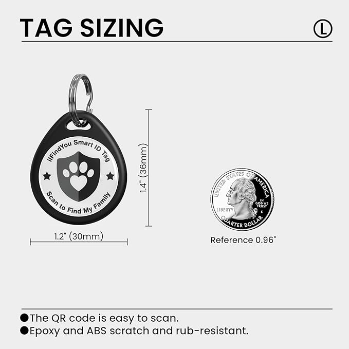 3 Pack Dog Tags Personalized, QR Code Pet ID Tags for Dog Collar, Online Profile, Scan Location Alerts, Black,Pink,Red