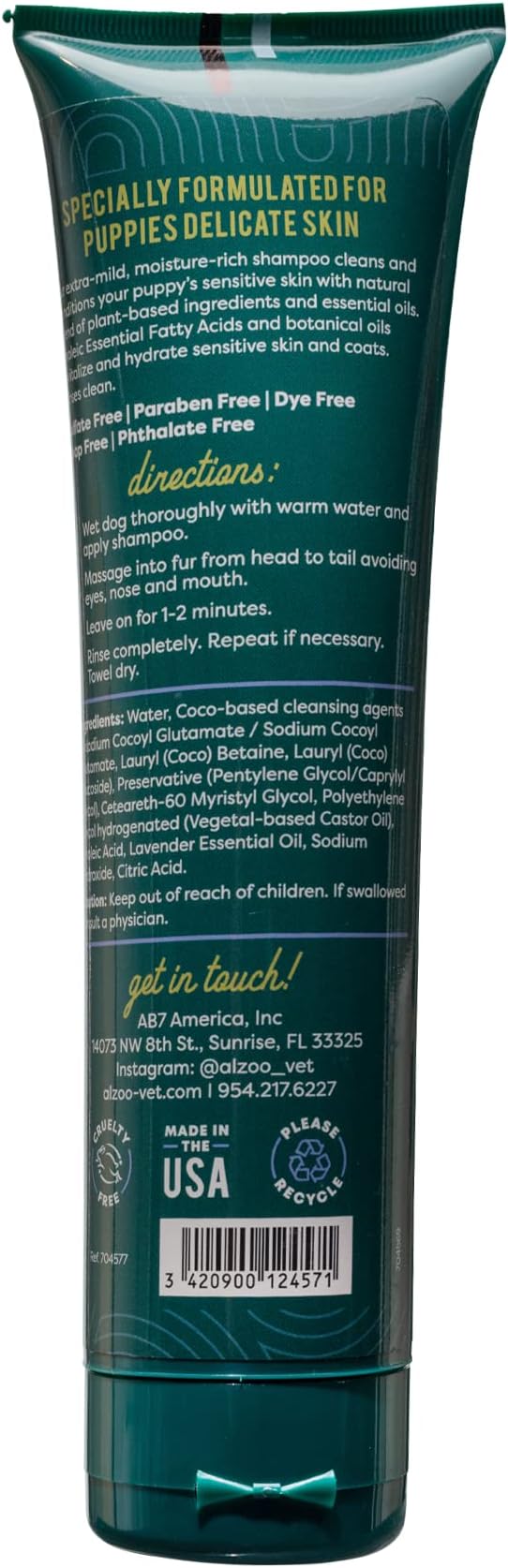 Gentle Puppy Shampoo, Specially Formulated for Puppies Delicate Skin, 100% Plant-Based Active Ingredients, Light Lavender Fragrance, Made in USA, 8 Fl. Oz.