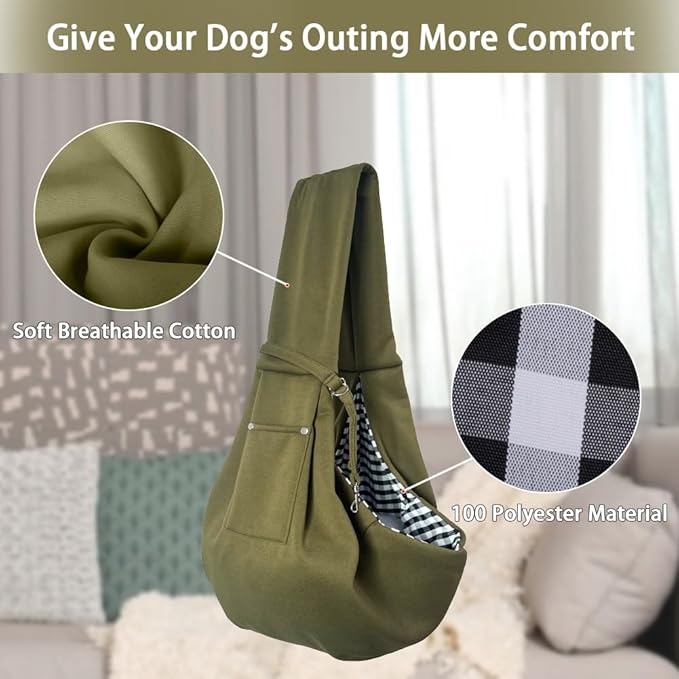 FEimaX Dog Sling Carrier, Pet Papoose Slings Bag for Small Dogs Cats, Puppy Hands Free Satchel Tote Pouch Carriers Doggie Crossbody Shoulder Carry Bags for Outdoor Travel