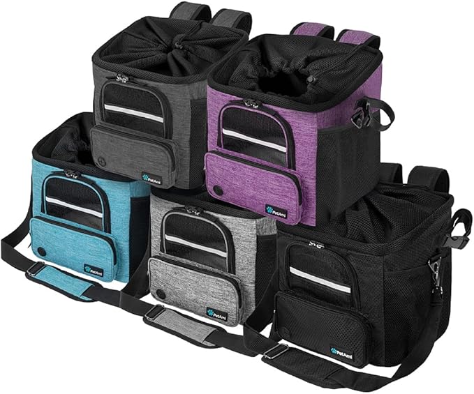 PetAmi Dog Bike Basket, Soft-Sided Ventilated Dog Bike Carrier Backpack, Dog Pet Bicycle Basket for Bike Handlebar, Small Medium Puppy Cat Kitten Car Booster Seat with Safety Strap