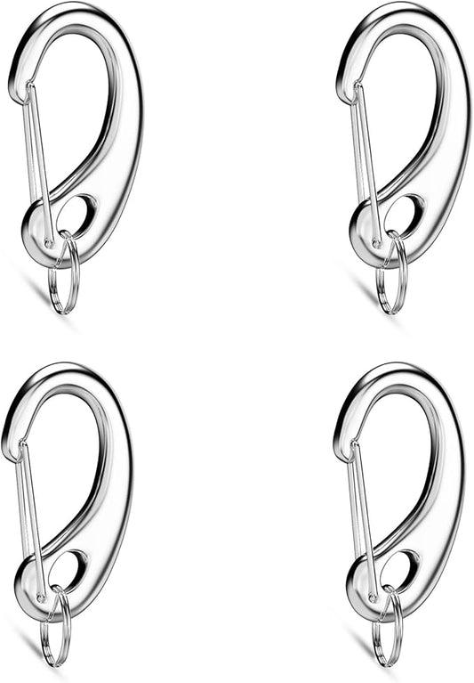 Leash King Dog Tag/Pet Tag w/Pet Tag Quick Clip Combos- 2 Pairs (4 pcs) of Standard Quick Clips - Entirely sugrical Stainless Steel