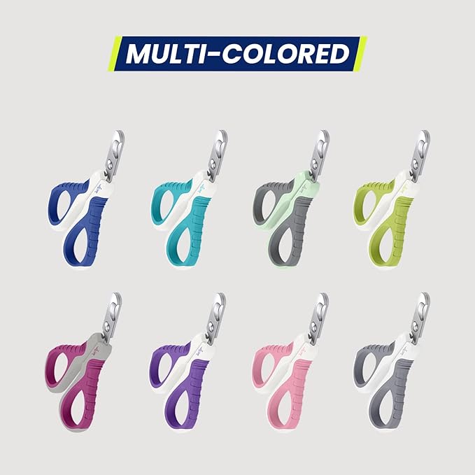 WePet Pet Nail Clippers U07.1, Professional Claw Trimmer, Bended Scissor Special for Cats, Kittens, Dogs, Puppies, Small Animals, White/Lime Green