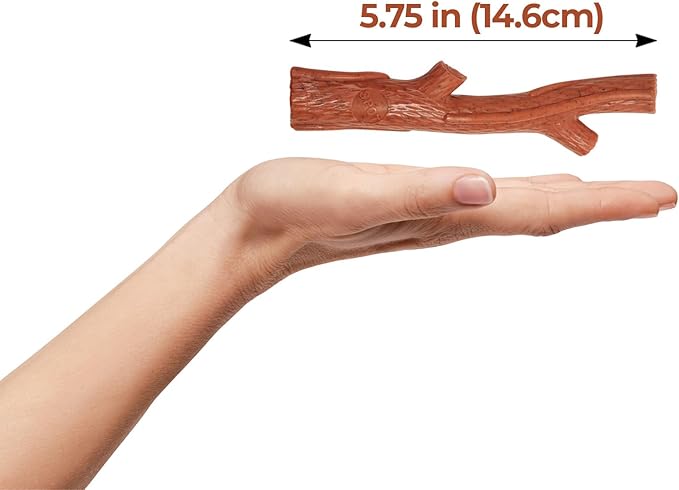 SPOT Bam-bones PLUS Branch -Bamboo Fiber & Nylon, Durable Long Lasting Dog Chew for Aggressive Chewers – Great Toy for Adult Dogs & Teething Puppies under 60lbs, Non-Splintering, 5.75in, Beef Flavor