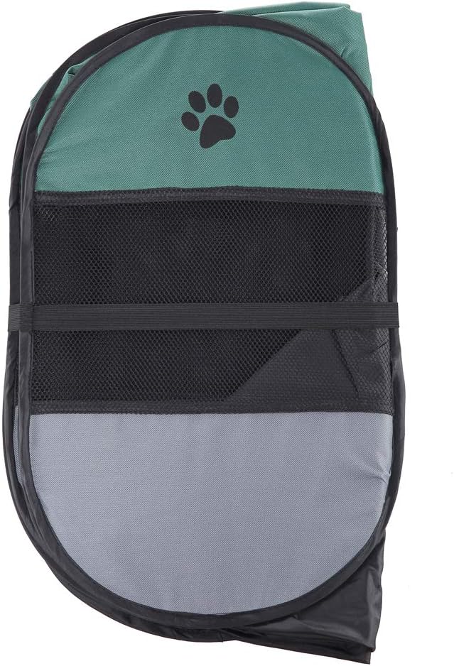 Portable Pet Playpen, 28.3" Foldable Dog Playpen for Dogie Kitten Rabbit, Exercise Playpen Tent Indoor/Outdoor Use (green)