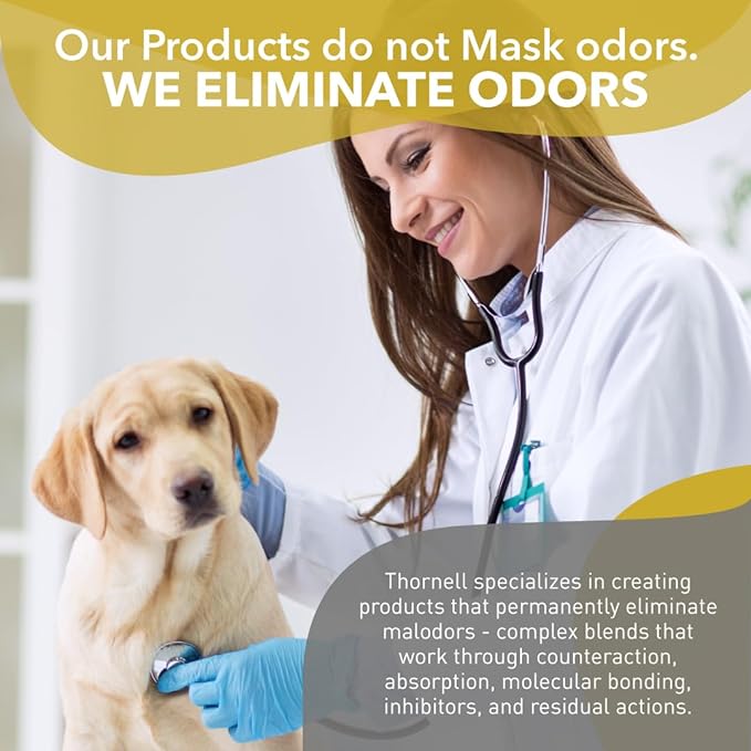 Thornell Odor Eliminator 128oz Concentrate – K.O.E. Apricot Odor Eliminator for Strong Odor for Cages, Runs & More – Pet Odor Eliminator for Home & Kennel w/Safe, Non-Enzymatic Formula