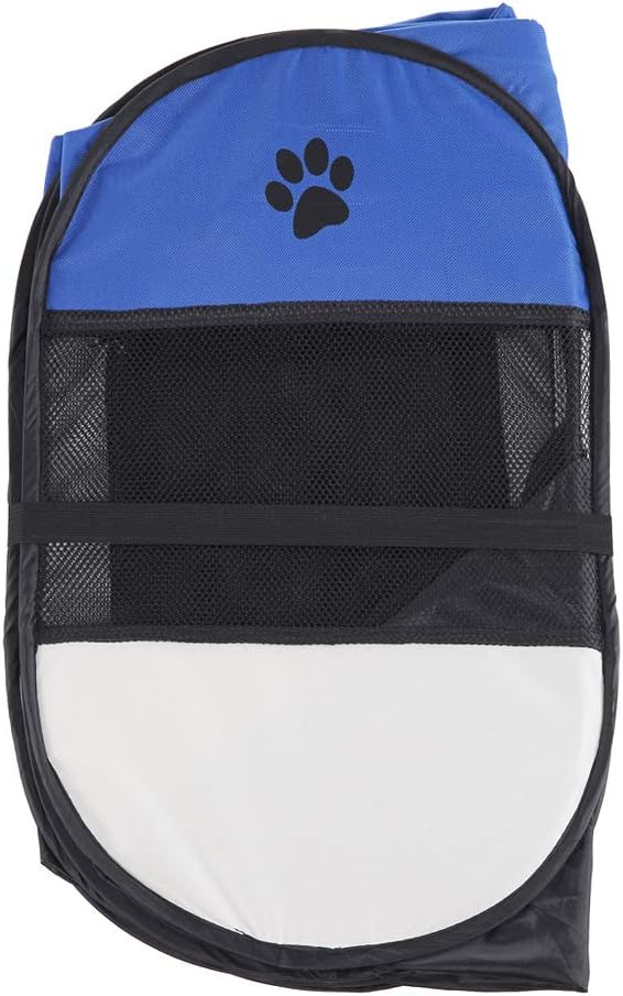 Portable Pet Playpen, 28.3" Foldable Dog Playpen for Dogie Kitten Rabbit, Exercise Playpen Tent Indoor/Outdoor Use (Blue)