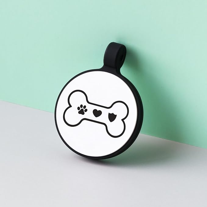 MYLUCKYTAG Silent Silicone QR Code Pet ID Tags Dog Tags - Pet Online Profile - Scan QR Receive Instant Pet Location Alert Email
