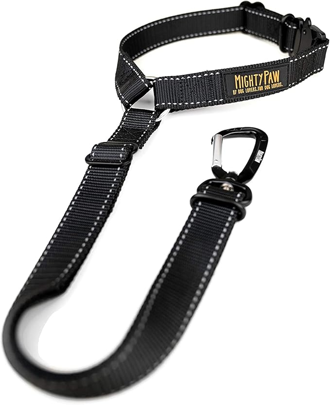 Mighty Paw Dog Seat Belt - Adjustable Length Fits Both Large and Small Dogs - Universal Design - Fits All Car Headrest - Reinforced Tactical Buckle - Strong and Easy to Use - Lightweight and Strong
