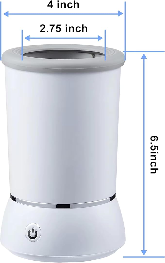 sphera Automatic Pet Paw Cleaner - White - Portable Electric Washer and Massager for Dogs & Cats - USB Rechargeable - Silicone Brush