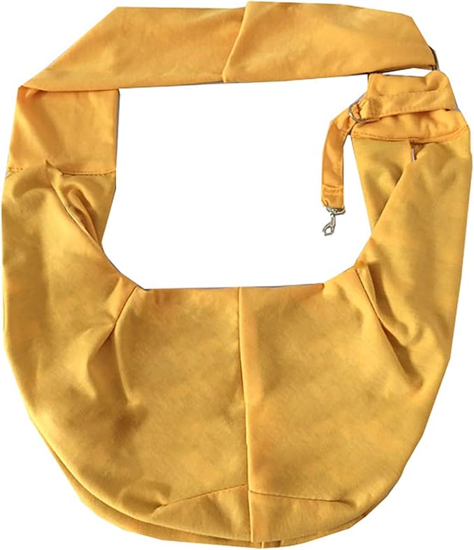 Surblue Pet Sling Carrier Bag with Hands-Free Reversible Belts, Safe Comfortable Adjustable Crossbody Shoulder Outdoor Travel Pet Tote Suitable for Small Dog Cat Puppy up to 12 lb (New Yellow)