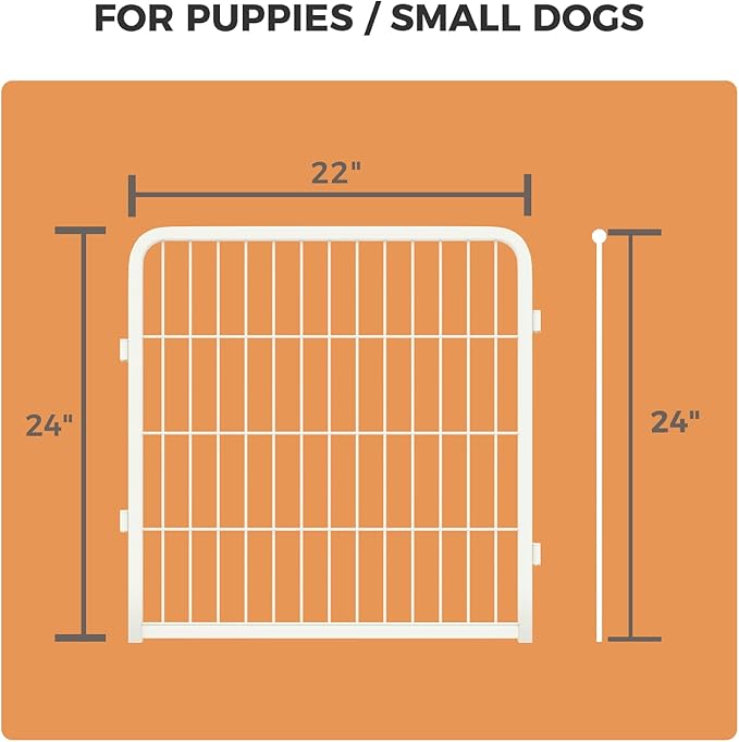 FXW Homeplus Dog Playpen for Indoor Use - Stress-Free and Safe Play, Heavy Duty 24 Inch 2 Panels Dog Pen for Puppies and Small Dogs, White│Patented