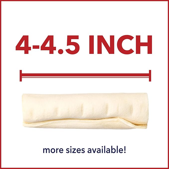 Pet Factory American Beefhide 4-4.5" Rolls Dog Chew Treats - Natural Flavor, 22 Count/1 Pack