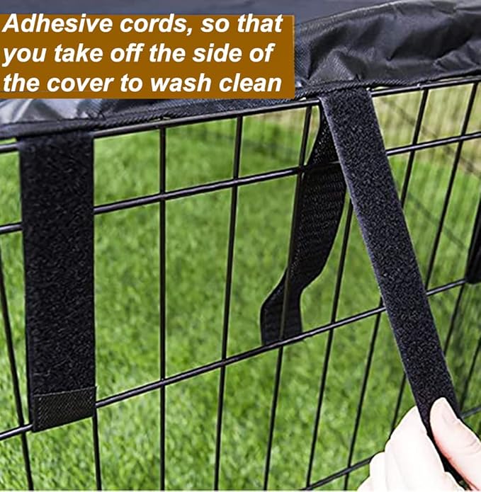 Dog Playpen Pet Playpen Mesh Fabric Top Cover- Sun Protection,Pet Cover for Dog Playpen for Indoor/Outdoor Use, 36" *36”