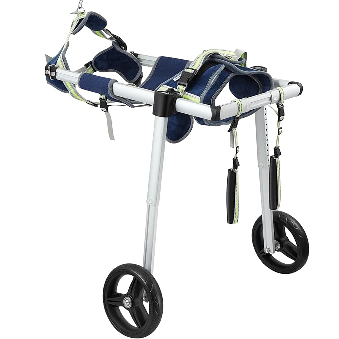 VEVOR Dog Wheelchair for Back Legs, Pet Wheelchair Lightweight & Adjustable Assisting in Healing, Dog Cart with 2 Wheels for Injured, Disabled, Paralysis, Hind Limb Weak Pet (Large)